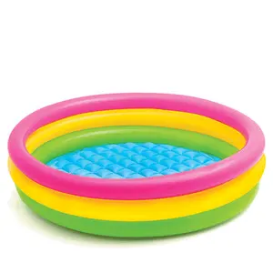 Best Verkopende Pvc Regenboog Opblaasbare Zwembad Voor Kinderen 61Cm