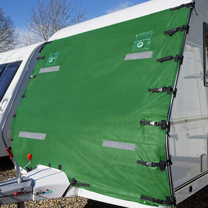 Green Caravan Front Window Cover for Towing and <strong>Screen</strong> Shield <strong>Protection</strong> with Reflective Strips <strong>Car</strong> Accessories <strong>Car</strong> Covers - Product Image 2