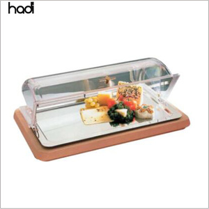 HADI guangZhou fábrica al por mayor buffet equipo de exhibición de alta calidad grande redondo de madera para servir pan - Product Image 2
