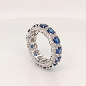 Nuovo Stile di Vendita Calda di Alta Qualità 925 Sterling Silver Personalizzata Anello di Zaffiro