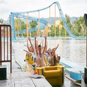 Trung Quốc Nhà Sản Xuất Rides Ngoài Trời Thrill Water Theme Park Slide 20 Người Flume Ride