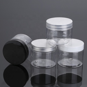 Pot à cookies en plastique transparent pet, récipient cosmétique de 150ml, avec couvercle en aluminium, de 150g, offre spéciale - Product Image 5