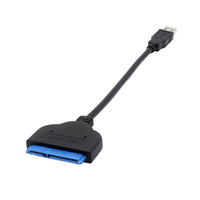 Cable Adaptador de Disco Duro USB 3.0 a SATA III de 20 CM para HDD/SSD de 2.5 Pulgadas, Cable Convertidor de USB a SATA