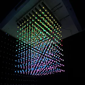 LCL sahne disko DJ DMX Led 3D top ışık RGB perde aydınlatma Festoon aydınlatma