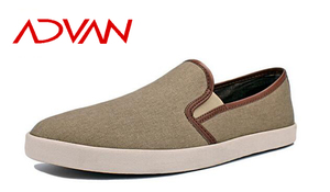 En gros Mode Hommes <span class=keywords><strong>Toile</strong></span> Chaussure Plat <span class=keywords><strong>Sans</strong></span> Lacet <span class=keywords><strong>Chaussures</strong></span> de loisirs Kaki Couleur - Product Image 1