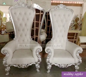 LYZ021 Luckygoods Hot <strong>Sale</strong> Wedding Party Event White Antique <strong>High</strong> Back king Throne <strong>Chair</strong> Antique Throne <strong>Chairs</strong> <strong>on</strong> <strong>Sale</strong> - Product Image 2