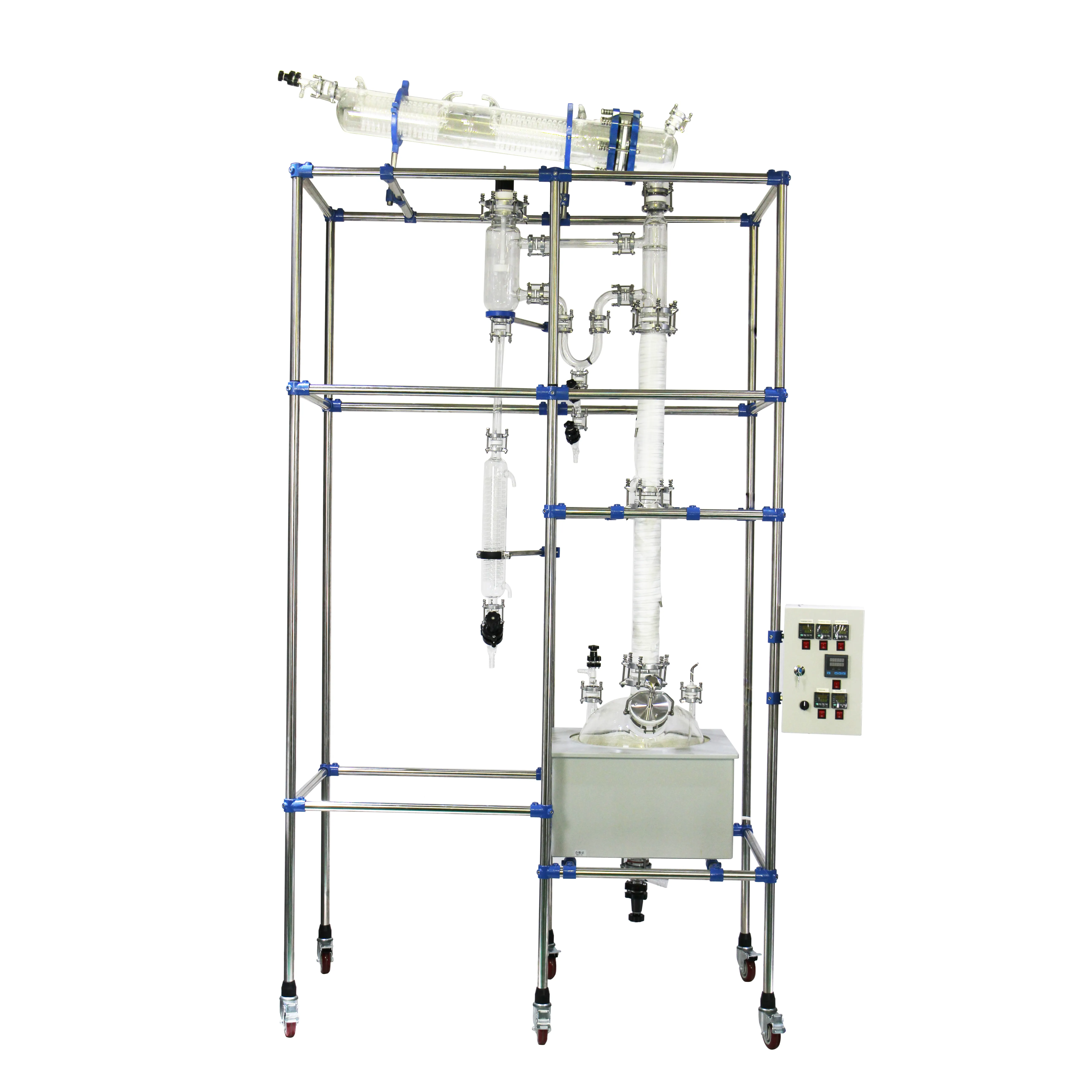 Doppio layer100l rivestito rettifica reattore di vetro/bioreattore a industriale