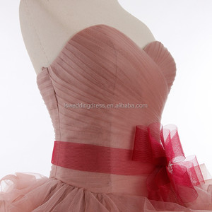 RSM6690 ruffld falda desmontable sash piso-longitud vestidos de graduación vestido de fiesta de china proveedor sin tirantes 201 - Product Image 2