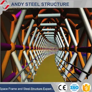Estructura de acero de alta calidad, marco espacial, puente peatonal