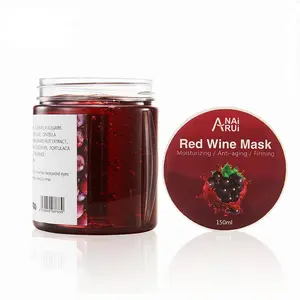 Calda di trasporto libero Veloce di consegna di Vino Rosso di Cristallo del Collageno Maschera Per il Viso A Buon Mercato Bellezza Rassodante Maschera per Il Viso All'ingrosso