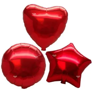 5 10 18 Inch Color Pastel Balloon Globos De Helio Al Por Mayor Love Red Heart Star Round Shape Aluminum Foil Balloon For Wedding