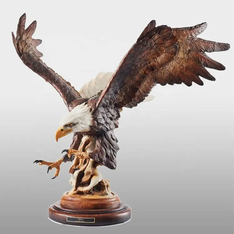 Escultura de águia bronze colecionável da arte do metal à venda