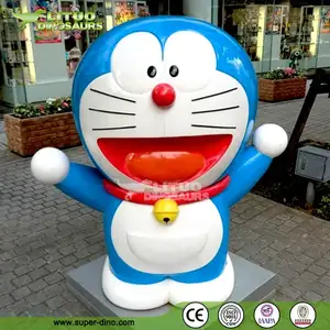 Estatua de Doraemon de fibra de vidrio tamaño natural