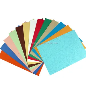230gram A4 colourful embossed leather grain cover paper