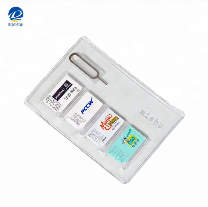 Popüler düzenli kart tutucu, mikro ve nano sim kart tutucu metal pin ile