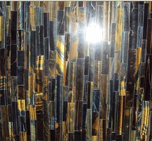 Dalles polies en pierre d'oeil de tigre naturel marbre doré prix d'usine
