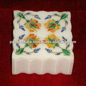 Marble Inlay Pietra Dura Boxes - Product Image 1