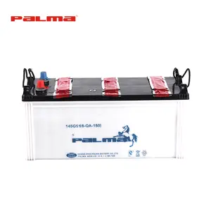 יוקרה באיכות מעולה תוצרת סין 12 v 150ah יבש סוללה נטענת, JIS סוללה אוטומטית 150ah, טורקיה אוטובוס סוללה n150