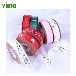 Décorations <span class=keywords><strong>Rouge</strong></span> <span class=keywords><strong>Large</strong></span> Rouleau <span class=keywords><strong>Ruban</strong></span> Gros-Grain Chine OEM 100% Polyester Cadeau de Noël <span class=keywords><strong>Ruban</strong></span> Imprimé - Product Image 5