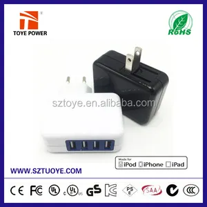 Mỹ/Canada/Châu Âu 5 V 4.2A4 usb port charger/usb sạc du lịch với UL/CUL/ CE được phê duyệt