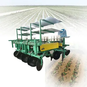 Lopen achter transplanter voor ui 6 rij farm groente transplanter machine voor peper broccoli