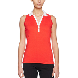Polos sin mangas para <span class=keywords><strong>mujer</strong></span> con cuello en V personalizados en <span class=keywords><strong>blanco</strong></span> importado de China a la última moda - Product Image 5