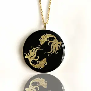 24k Gold Zodiac Necklace Pisces