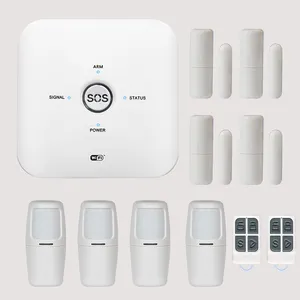 2024 New tuya nhà thông minh bảo vệ wifi + GSM Báo động Hệ thống an ninh với tuya IP Camera