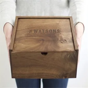 批发价格纪念品刻木照片个性化记忆工艺木制礼品盒