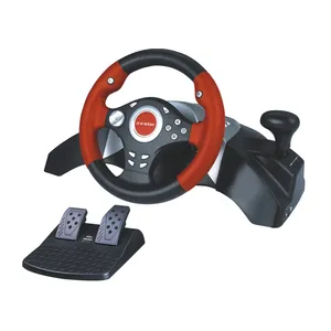 QEOME China cheapest price 180 steering angle video gaming steering wheel for PS-3 PS2 PC