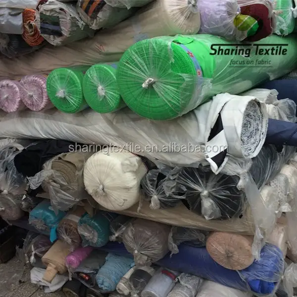 Polyester Stock Fabric/Mixed Stocklots Fabric/Cheap Price By Kg Stock Fabric