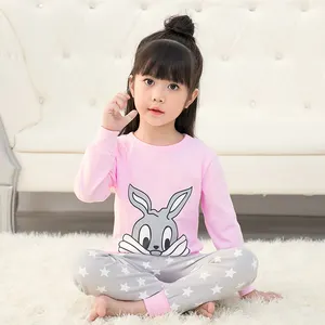 Ensemble de pyjama en coton pour enfant, haut à la mode, tenue drôle, imprimés animaux, 2019