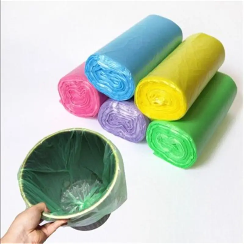 HDPE LDPE 스타 밀봉 된 검은 플라스틱 쓰레기 봉투 롤 일회용 플라스틱 쓰레기통 라이너 홈 오피스 용