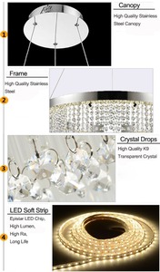 2017 nouveaux produits LED décoration lumière guzhen éclairage cdb lustres en cristal à dubaï avec CE, UL, SAA certificat - Product Image 6