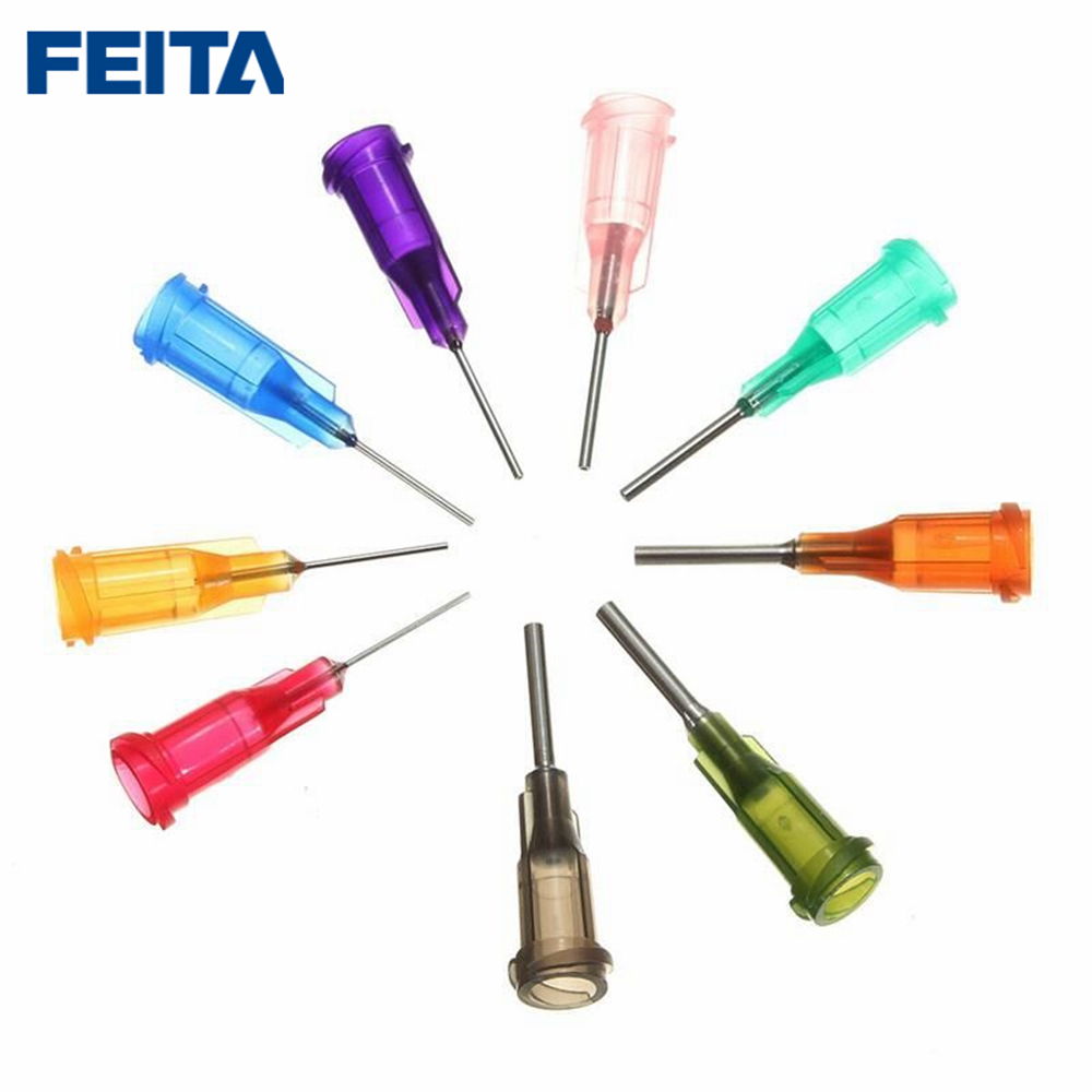 Спиральная интерфейсная игла 1/2 дюйма, шприц для дозирования эпоксидного клея из нержавеющей стали, иглы 14-27 г