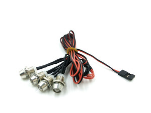 RC Car Truck 4 Led Head & Tail Blanco y Rojo Se <span class=keywords><strong>Enciende</strong></span> para Drift car, Mini savge, Rock Crawler RC4WD por el Receptor - Product Image 4
