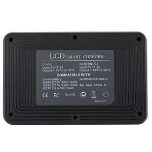 Alunefire SC-04 USB Smart battery charger schermo LCD Intelligent li-ion <span class=keywords><strong>18650</strong></span> 14500 16340 26650 1.2V Ni-mh Ni-Cd AAA AA Charger - Product Image 3