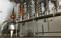 Cuve/Chaudière à Enveloppe Vapeur, Colonne de Distillation en Cuivre, Pompe, Connexion Tri-Clamp, Équipement de Distillation d'Alcool, Capacité 50L-2000L