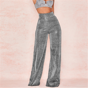 Le donne indossano temperamento maturo lucido <span class=keywords><strong>pantaloni</strong></span> wigd <span class=keywords><strong>pantaloni</strong></span> a gamba lucido o club <span class=keywords><strong>pantaloni</strong></span> di usura - Product Image 3