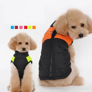 Winter cute clothes coat christmas pet plain zipper coat for dog