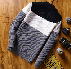 OEM Bande Hommes Cardigan <span class=keywords><strong>Zip</strong></span> Stand Col Manches Longues Fashio Tricoté Chandail - Product Image 3