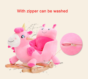Meilleur choix de produits, jouet <span class=keywords><strong>cheval</strong></span> à <span class=keywords><strong>bascule</strong></span> en peluche <span class=keywords><strong>licorne</strong></span> pour bébé - Product Image 4