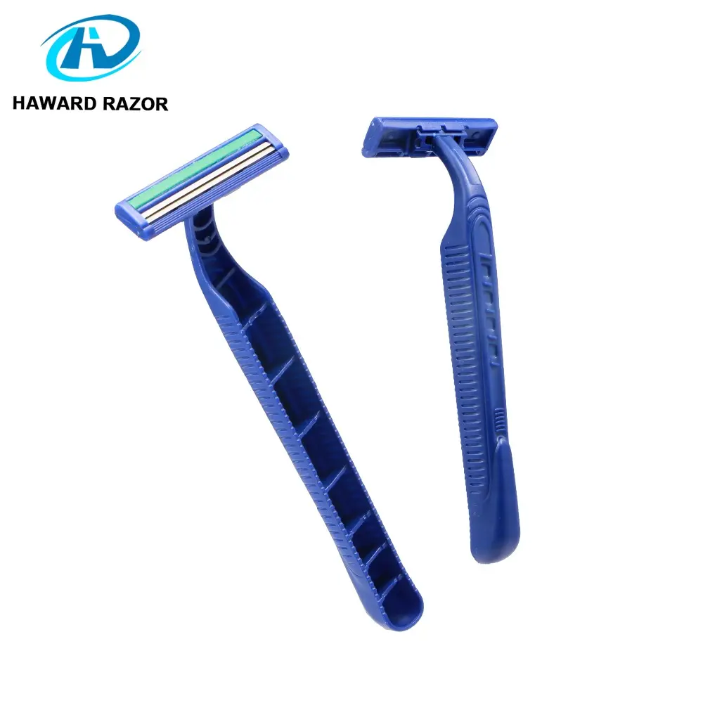 D211L twin blade plastic disposable straight shaving razor blade shaver