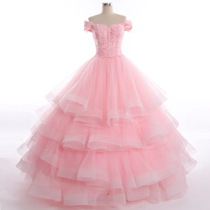 RSM6675 hombro capas falda grande <span class=keywords><strong>vestido</strong></span> de novia fotos hot pink <span class=keywords><strong>vestido</strong></span> de novia - Product Image 3