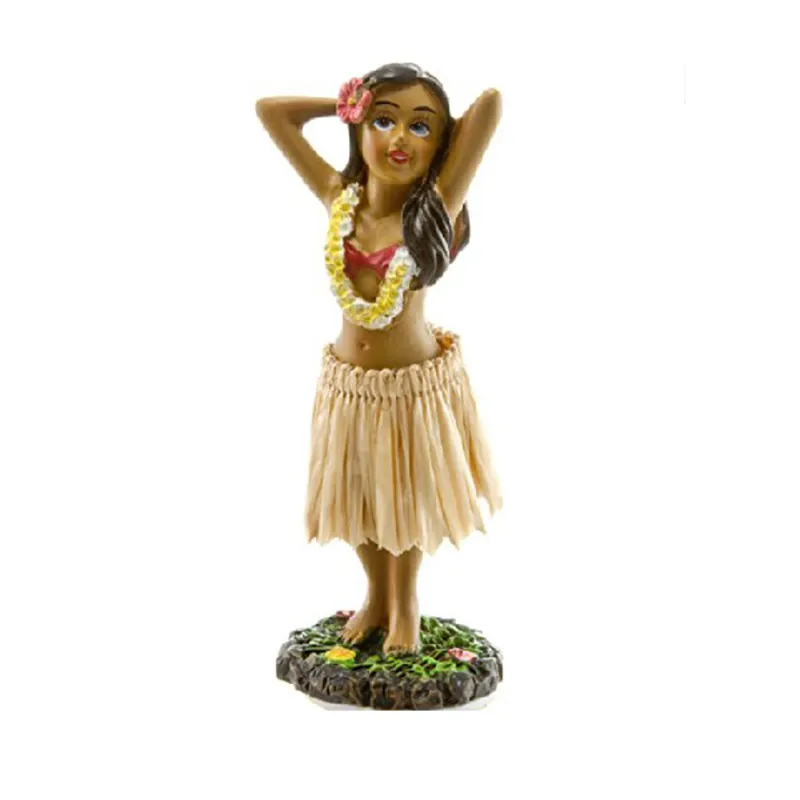 Seksi güzel bebek dans Hula kız ev dekor reçine heykelcik