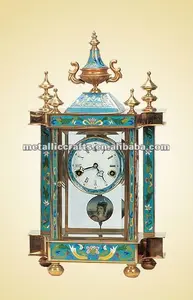 Cloisonn Imitation Antique Cast Copper Art Clock JG004