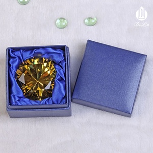 Venta de Fábrica, Pisapapeles de Cristal K9 Dorado Brillante Grande con Forma de Diamante para Boda, con Logotipo Personalizado, Manualidades DIY - Product Image 6