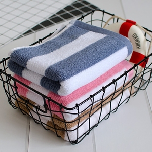 Khách Sạn Bãi Biển Được Sử Dụng Sang Trọng Trắng Xanh Và Hồng Sọc 100% Bông Khăn Tắm Khăn Hồ Bơi - Product Image 2