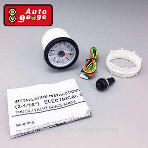 Đồng hồ xe hơi có đèn nền LED 52 mm <span class=keywords><strong>12v</strong></span> Mặt trắng kim đỏ - Product Image 2