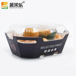 Trung Quốc giấy bacse trái cây container 250 gam hộp các tông cho trái cây nhựa dùng một lần dâu tây Đóng gói hộp với nắp nhựa - Product Image 6